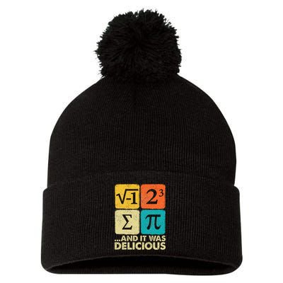 Funny PI Day Math Pun Pom Pom 12in Knit Beanie