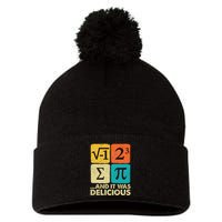 Funny PI Day Math Pun Pom Pom 12in Knit Beanie