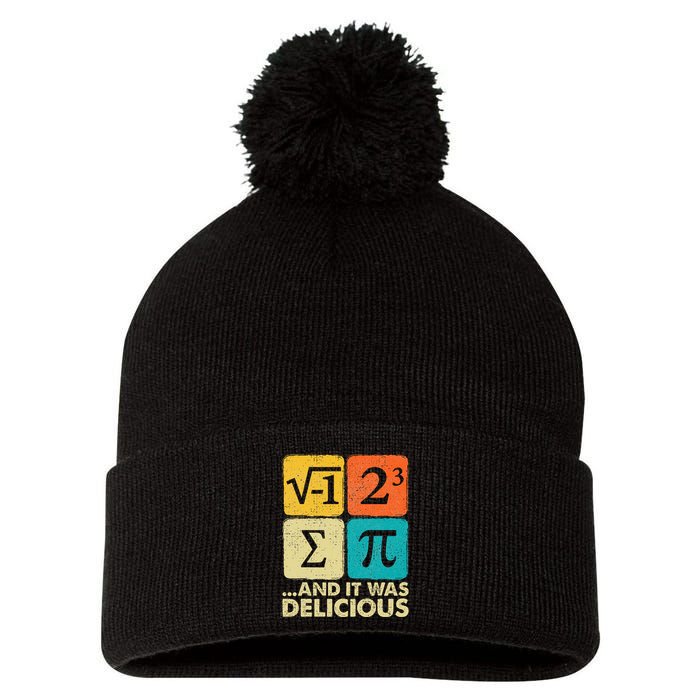 Funny PI Day Math Pun Pom Pom 12in Knit Beanie