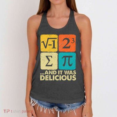 Funny PI Day Math Pun Women's Knotted Racerback Tank