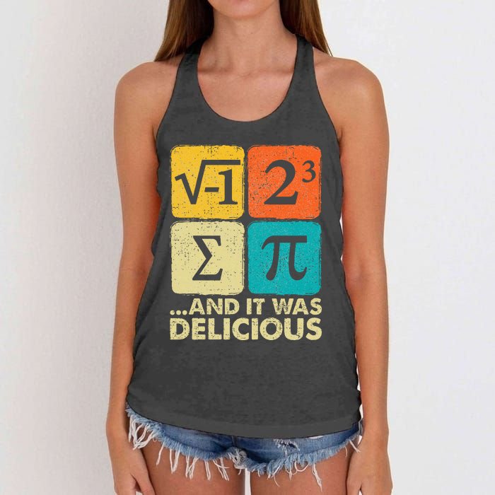 Funny PI Day Math Pun Women's Knotted Racerback Tank