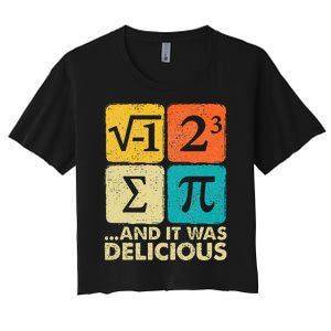 Funny PI Day Math Pun Women's Crop Top Tee