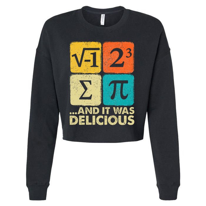 Funny PI Day Math Pun Cropped Pullover Crew