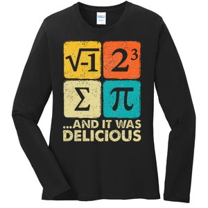 Funny PI Day Math Pun Ladies Long Sleeve Shirt