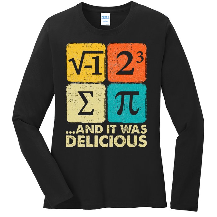 Funny PI Day Math Pun Ladies Long Sleeve Shirt