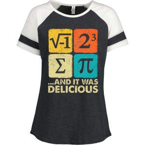 Funny PI Day Math Pun Enza Ladies Jersey Colorblock Tee