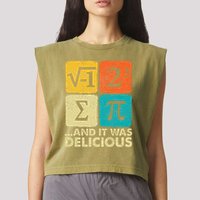 Funny PI Day Math Pun Garment-Dyed Women's Muscle Tee