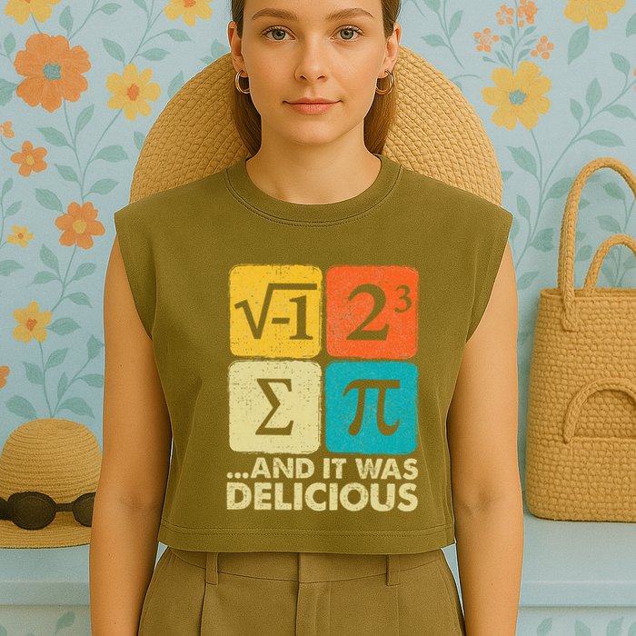 Funny PI Day Math Pun Garment-Dyed Women's Muscle Tee