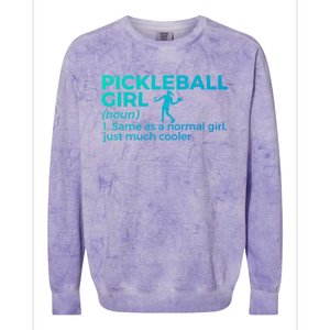 Funny Pickleball Definition Funny Gift Colorblast Crewneck Sweatshirt