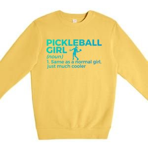 Funny Pickleball Definition Funny Gift Premium Crewneck Sweatshirt