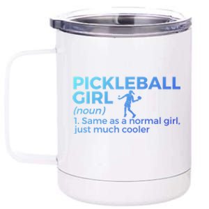 Funny Pickleball Definition Funny Gift 12 oz Stainless Steel Tumbler Cup