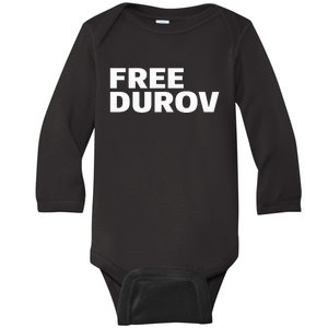 Free Pavel Durov Privacy Is Not A Crime Baby Long Sleeve Bodysuit