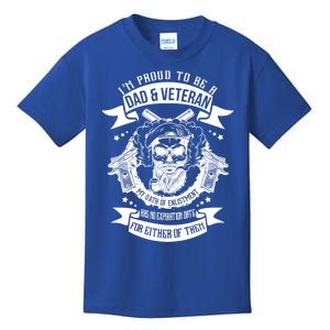 Funny Proud Dad And Veteran Hubby Gift From Family Gift Kids T-Shirt