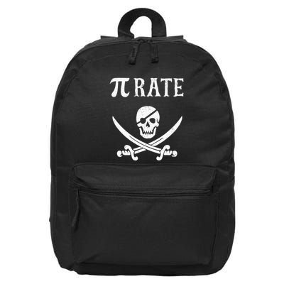 Funny Pi Day Pi Rate Pirate For Teachers 16 in Basic Backpack