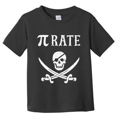 Funny Pi Day Pi Rate Pirate For Teachers Toddler T-Shirt
