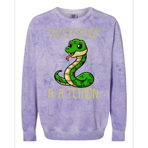 Funny Pi Day 314 PiThon Python Snake Joke Colorblast Crewneck Sweatshirt