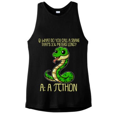 Funny Pi Day 314 PiThon Python Snake Joke Ladies PosiCharge Tri-Blend Wicking Tank