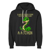 Funny Pi Day 314 PiThon Python Snake Joke Garment-Dyed Fleece Hoodie