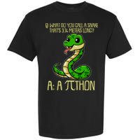 Funny Pi Day 314 PiThon Python Snake Joke Garment-Dyed Heavyweight T-Shirt