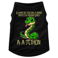 Funny Pi Day 314 PiThon Python Snake Joke Doggie Tank