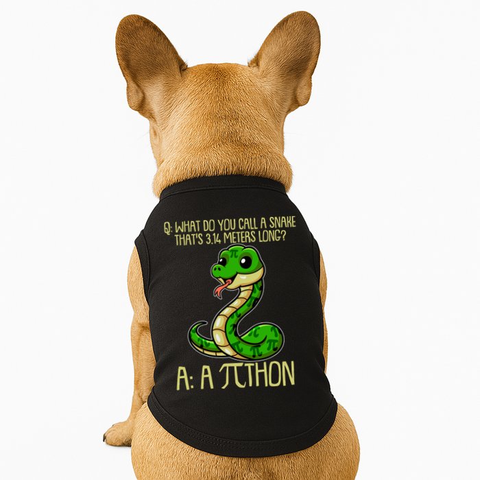 Funny Pi Day 314 PiThon Python Snake Joke Doggie Tank