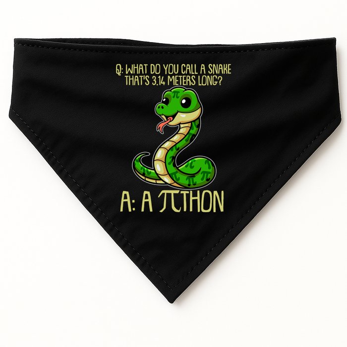 Funny Pi Day 314 PiThon Python Snake Joke USA-Made Doggie Bandana