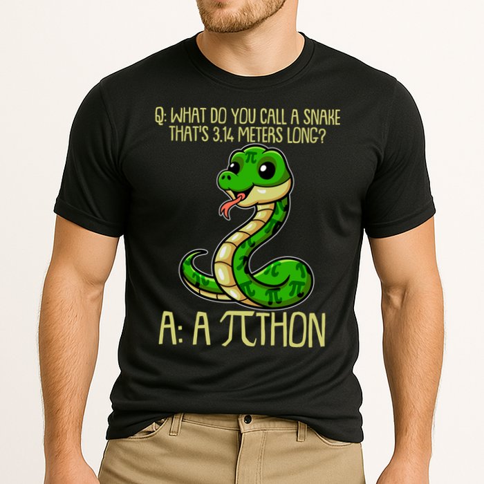 Funny Pi Day 314 PiThon Python Snake Joke Performance Shirt