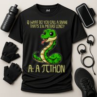 Funny Pi Day 314 PiThon Python Snake Joke Performance Shirt