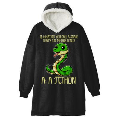 Funny Pi Day 314 PiThon Python Snake Joke Hooded Wearable Blanket