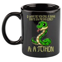 Funny Pi Day 314 PiThon Python Snake Joke 11oz C Handle Ceramic Mug
