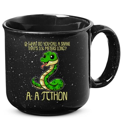 Funny Pi Day 314 PiThon Python Snake Joke 15oz Campfire Ceramic Mug