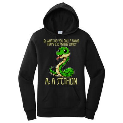 Funny Pi Day 314 PiThon Python Snake Joke Women's Pullover Hoodie
