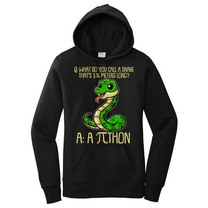 Funny Pi Day 314 PiThon Python Snake Joke Women's Pullover Hoodie