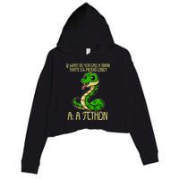 Funny Pi Day 314 PiThon Python Snake Joke Crop Fleece Hoodie