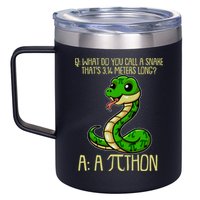 Funny Pi Day 314 PiThon Python Snake Joke 12oz Stainless Steel Coffee Mug