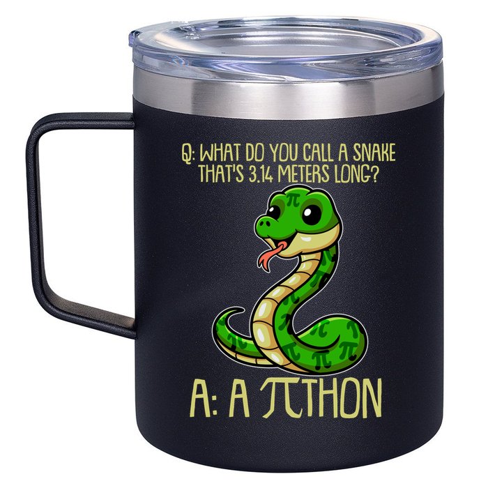 Funny Pi Day 314 PiThon Python Snake Joke 12oz Stainless Steel Coffee Mug