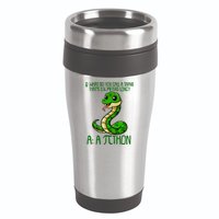 Funny Pi Day 314 PiThon Python Snake Joke 16oz Travel Tumbler
