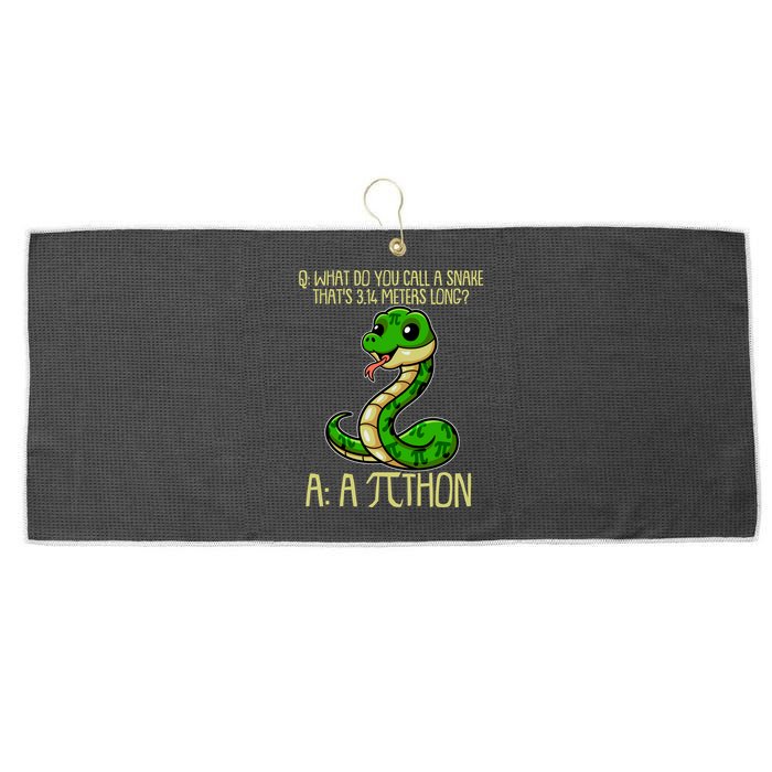 Funny Pi Day 314 PiThon Python Snake Joke Large Microfiber Waffle Golf Towel