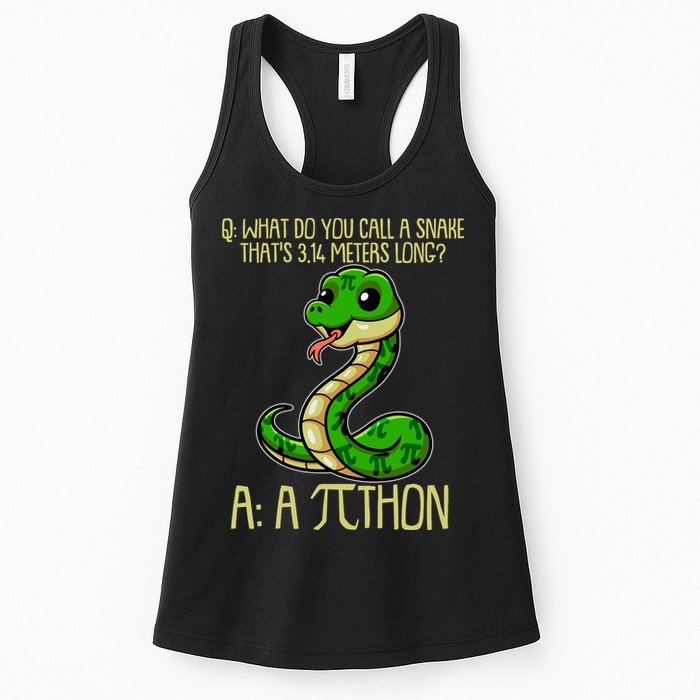 Funny Pi Day 314 PiThon Python Snake Joke Womens Tank Top
