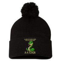 Funny Pi Day 314 PiThon Python Snake Joke Pom Pom 12in Knit Beanie