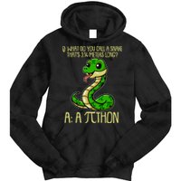 Funny Pi Day 314 PiThon Python Snake Joke Tie Dye Hoodie