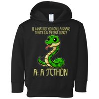 Funny Pi Day 314 PiThon Python Snake Joke Toddler Hoodie