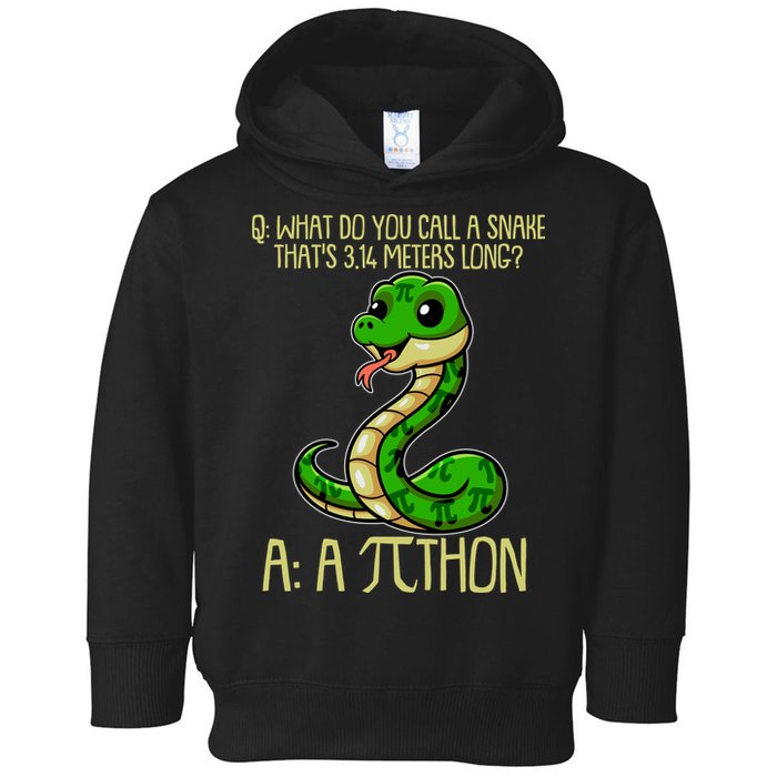 Funny Pi Day 314 PiThon Python Snake Joke Toddler Hoodie