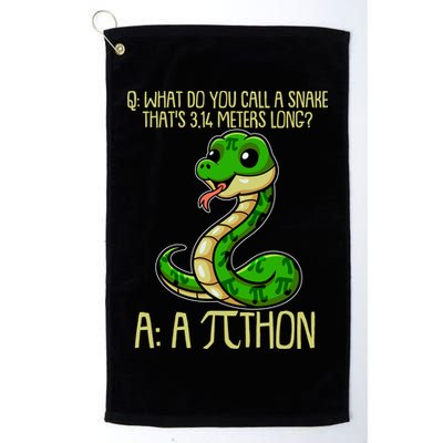 Funny Pi Day 314 PiThon Python Snake Joke Golf Towel