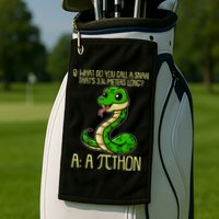Funny Pi Day 314 PiThon Python Snake Joke Golf Towel
