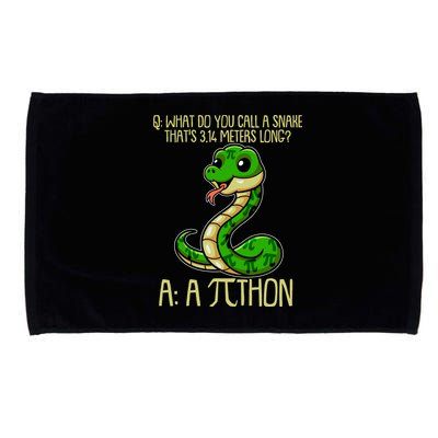 Funny Pi Day 314 PiThon Python Snake Joke Microfiber Hand Towel