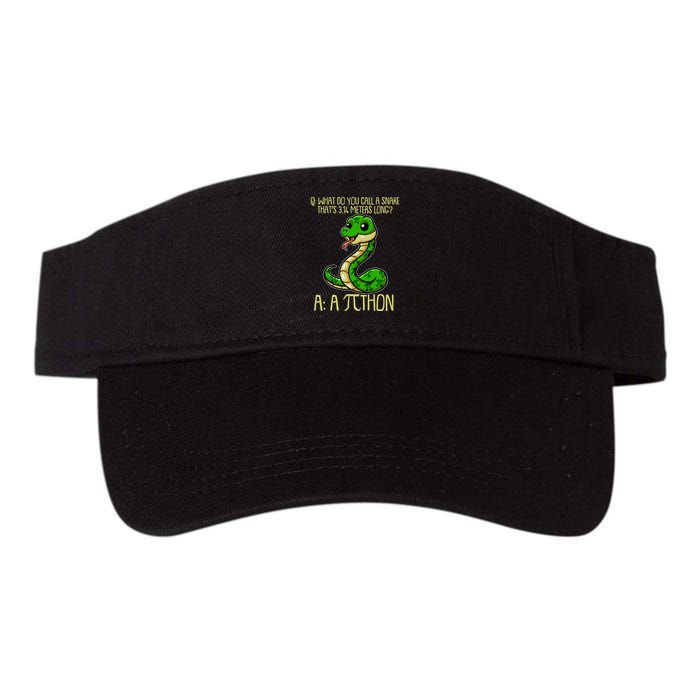 Funny Pi Day 314 PiThon Python Snake Joke Valucap Bio-Washed Visor