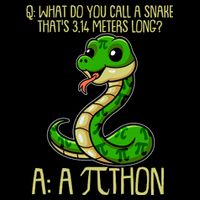 Funny Pi Day 314 PiThon Python Snake Joke Cropped Pullover Crew