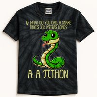 Funny Pi Day 314 PiThon Python Snake Joke Kids Tie-Dye T-Shirt