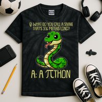 Funny Pi Day 314 PiThon Python Snake Joke Kids Tie-Dye T-Shirt